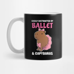 Easily Distracted by Ballet and Capybaras Cartoon Mug